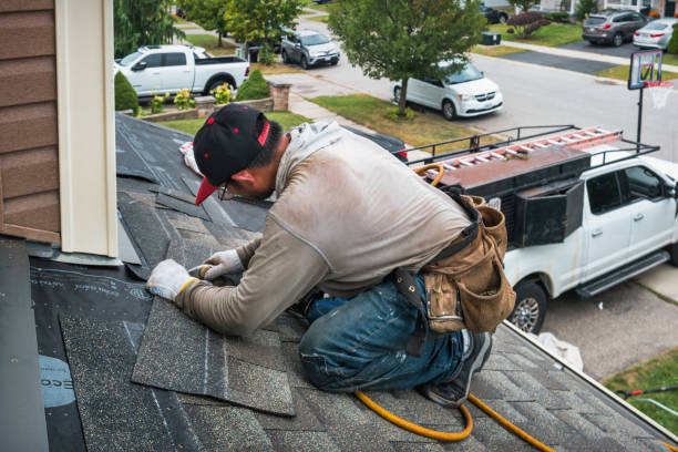 Professional Roofing technician working in Brownstown, PA
